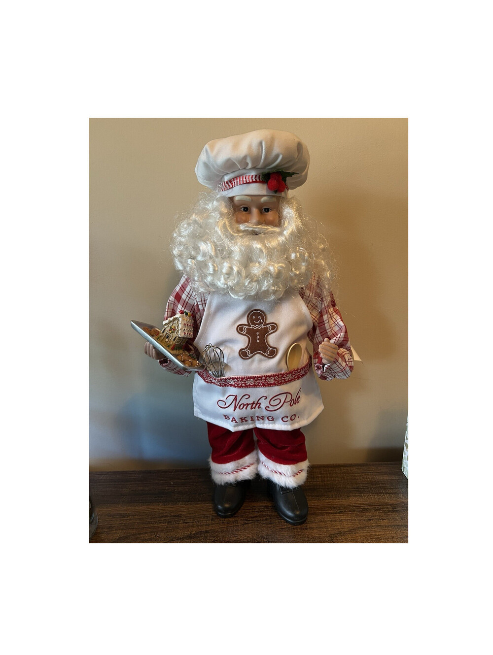 New Santa Claus Standing Gingerbread Baker Christmas Baker standing 18” tall